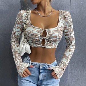 Shein marble shirt